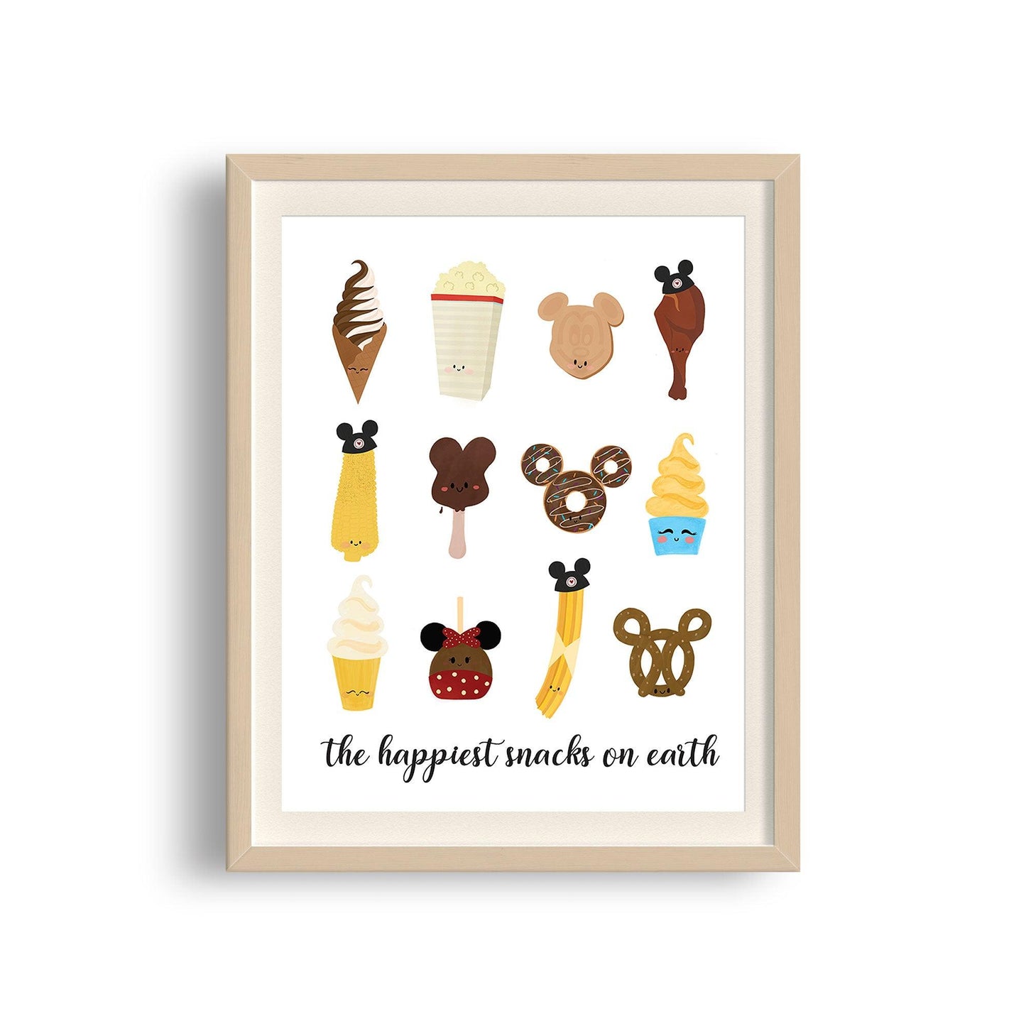 Favorite Disney Snacks Art Print - StephKayDesigns