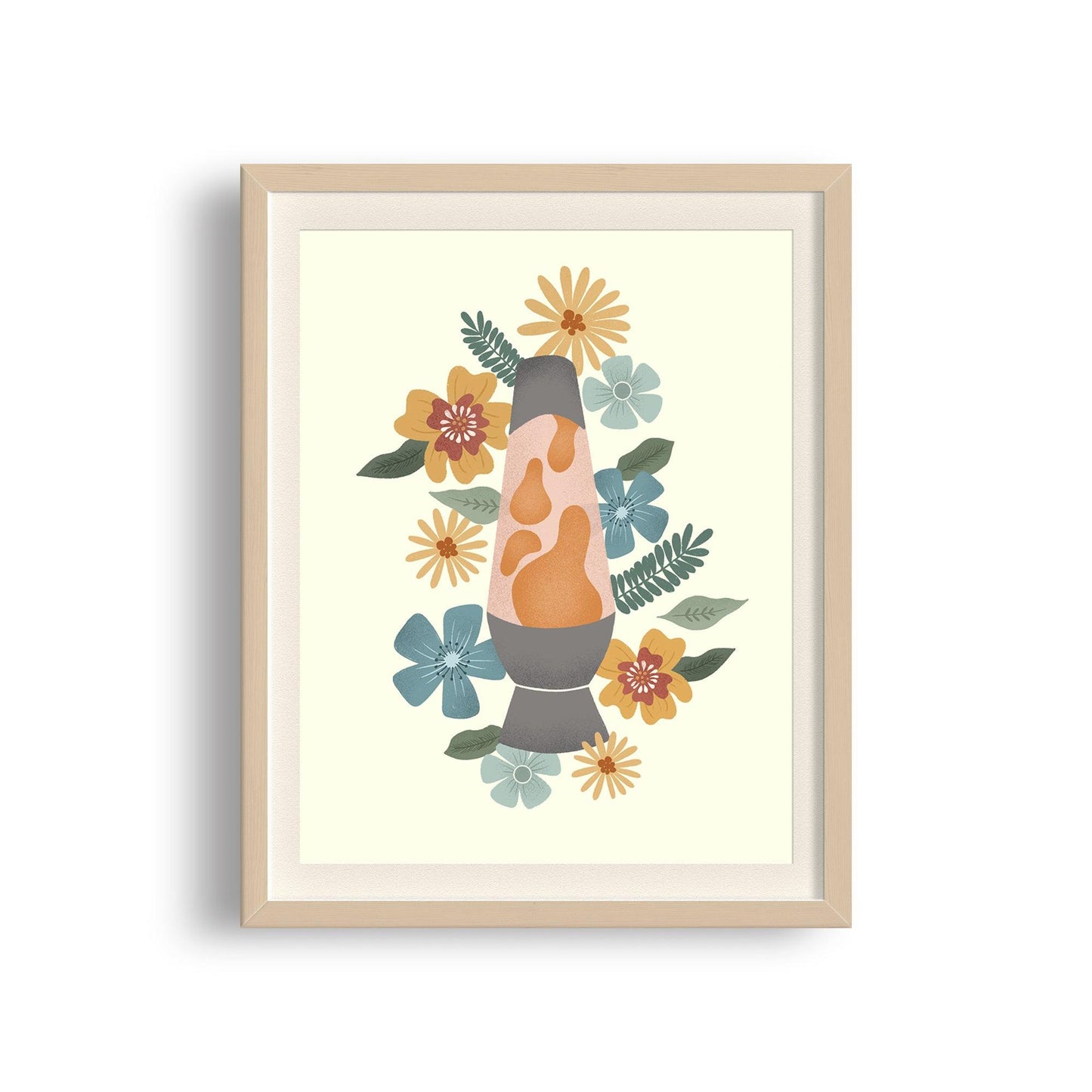 Floral Lava Lamp Art Print - StephKayDesigns