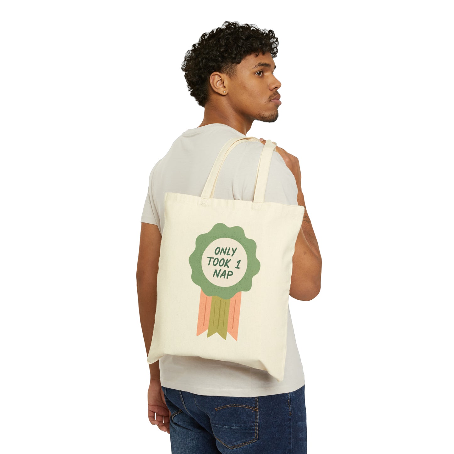 Only One Nap Award Ribbon Cotton Canvas Tote Bag