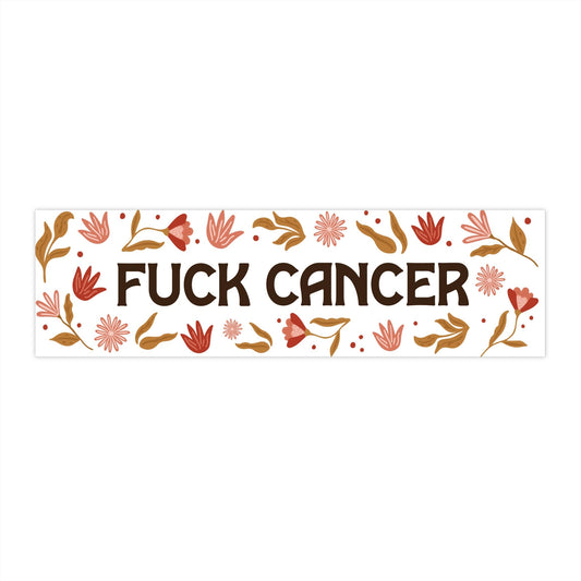 F*** Cancer Floral Bumper Sticker