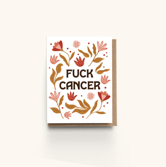 F*** Cancer Floral Greeting Card