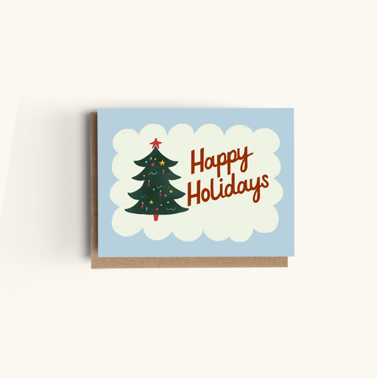 Happy Holidays Hand-Lettered Greeting Card