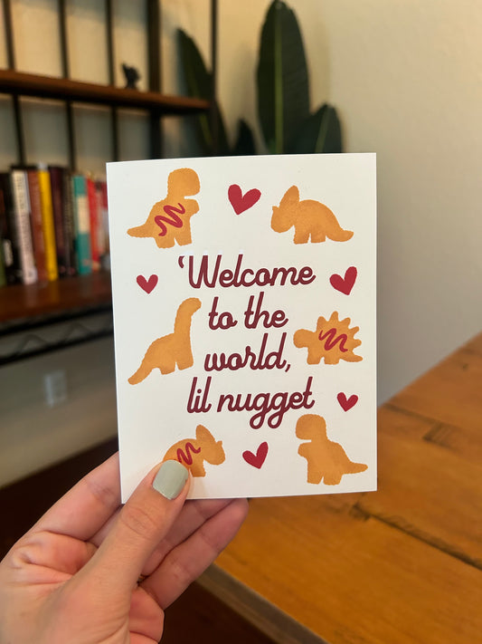 Lil' Nugget New Baby Card - Typo