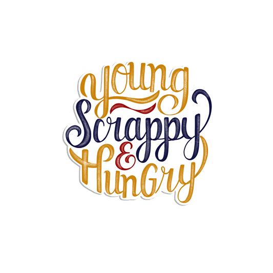 Young Scrappy and Hungry Hamilton Musical Sticker