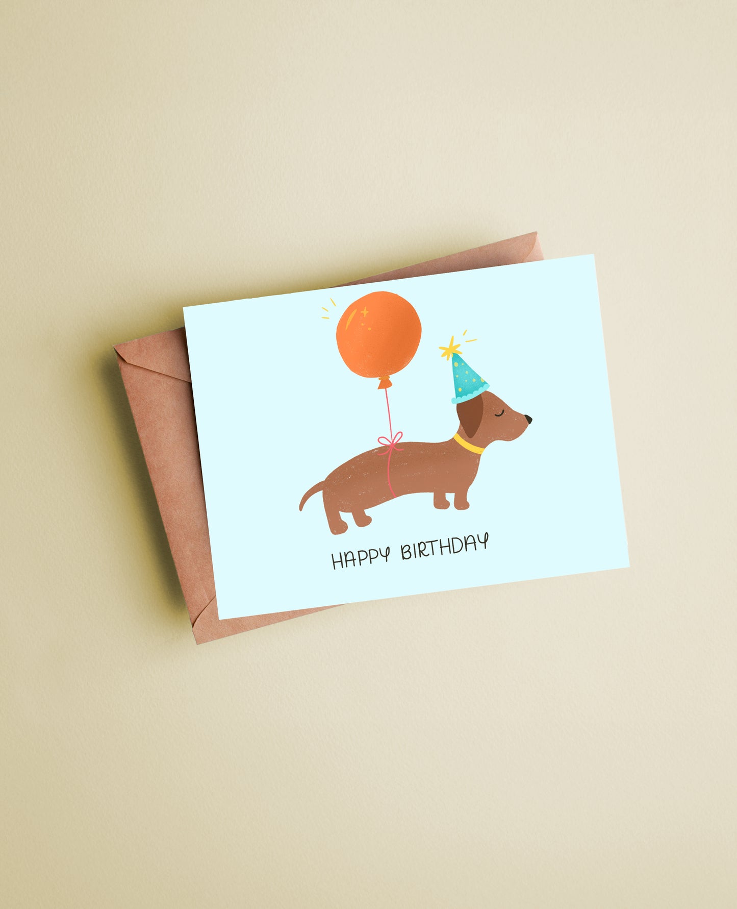 Dachshund Dog Birthday Greeting Card