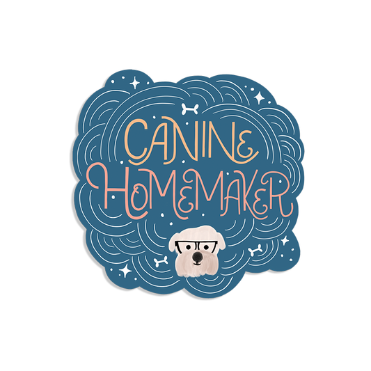 Funny Hand-lettered Dog Mom Sticker