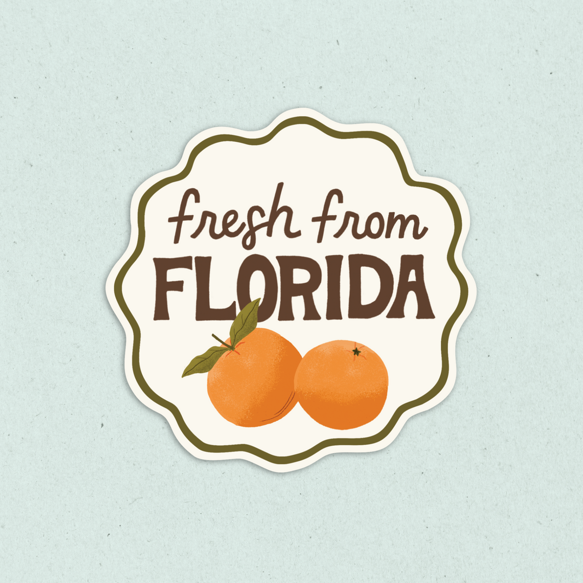Fresh from Florida Typography Vinyl Sticker