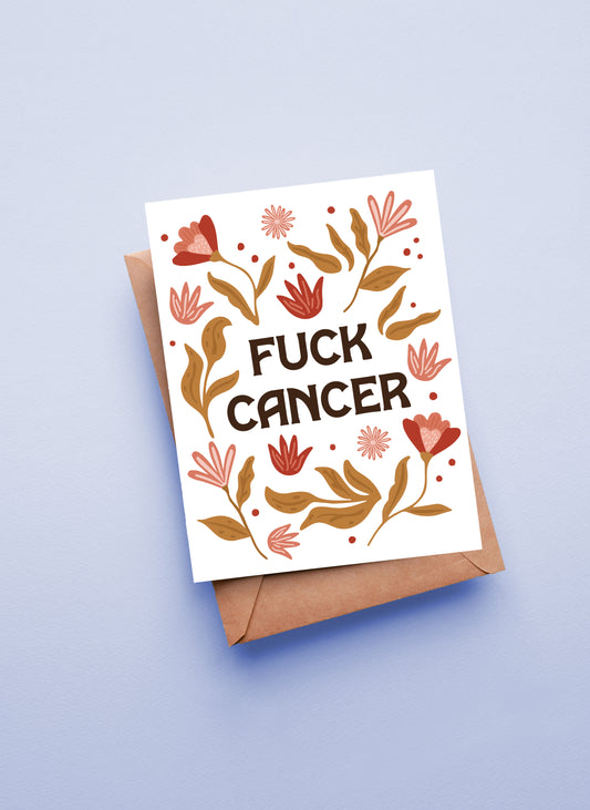 F*** Cancer Floral Greeting Card