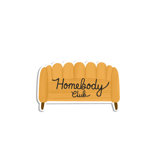 Homebody Club Introvert Hand-Lettered Sticker