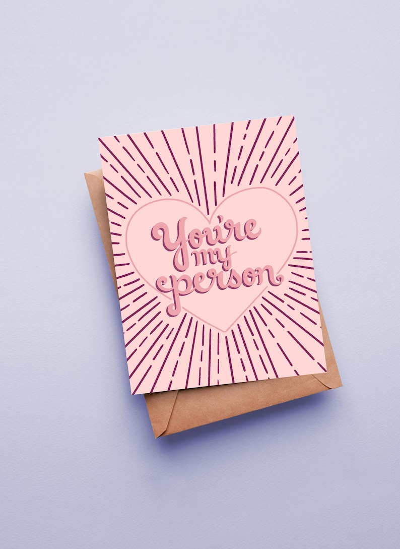 You're my Person Hand-Lettered Greeting Card