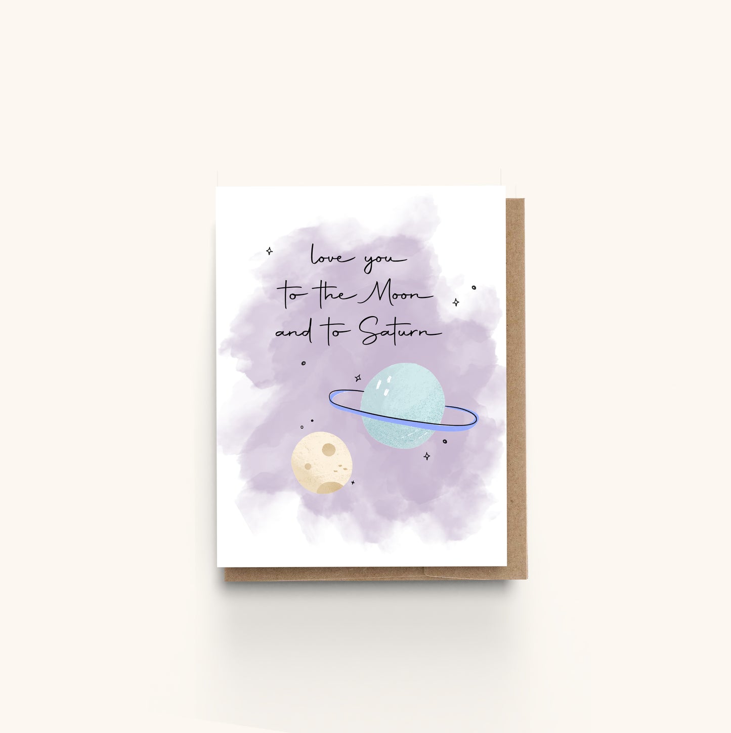 Love you to the Moon and to Saturn Taylor Lyric Greeting Card