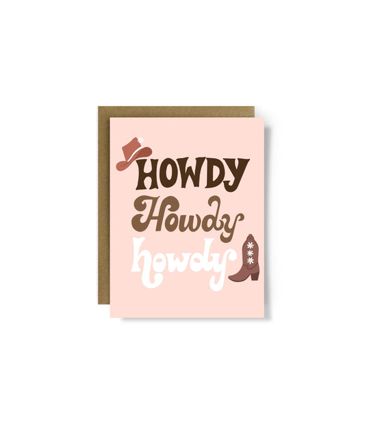 Howdy Western Everyday Greeting Card - StephKayDesigns