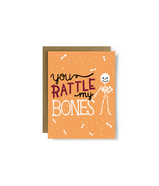 You Rattle my Bones Halloween Greeting Card - StephKayDesigns