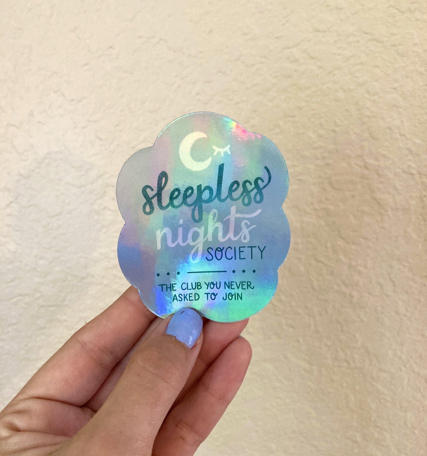 Sleepless Nights Society Funny Sticker - StephKayDesigns