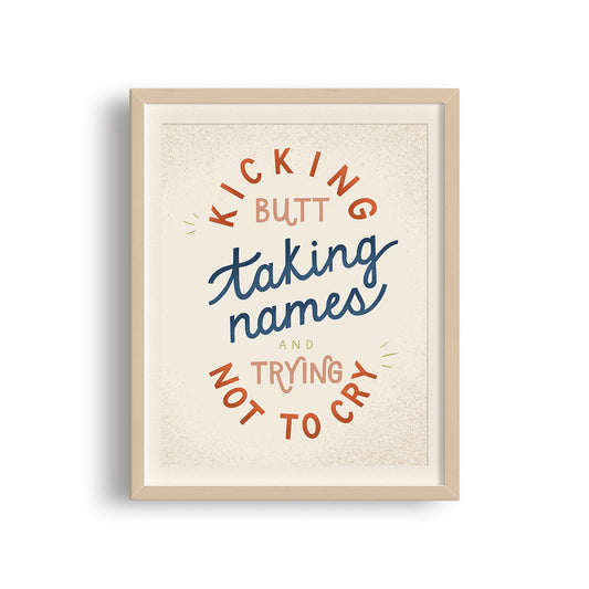 Trying Not to Cry Funny Art Print - StephKayDesigns