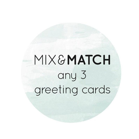 Mix and Match Any 3 Greeting Cards - StephKayDesigns