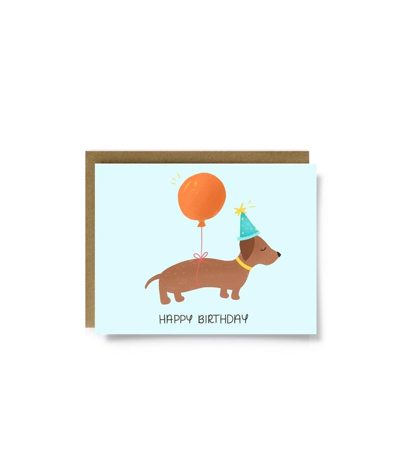 Dachshund Dog Birthday Greeting Card - StephKayDesigns