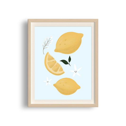 Lemon Illustration Art Print - StephKayDesigns