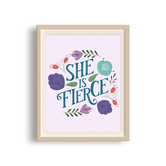 She is Fierce Art Print - StephKayDesigns