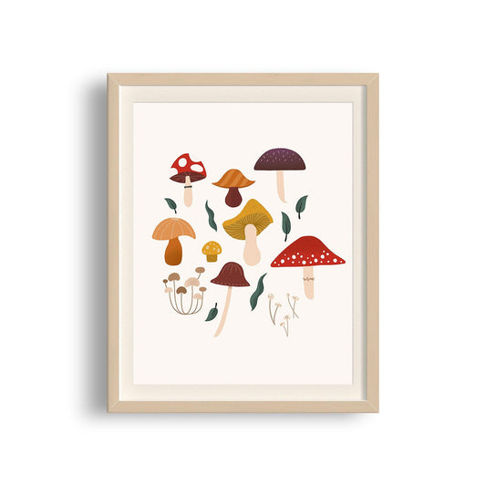 Mushroom Illustration Art Print - StephKayDesigns